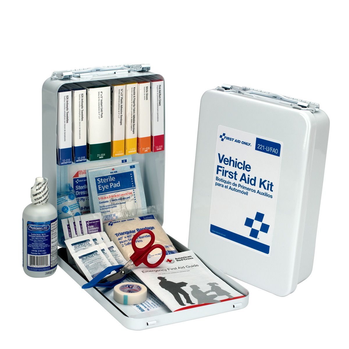 First Aid Only 25 Person Vehicle First Aid Kit Metal Case 221-U/FAO First Aid Only 25 Person Vehicle First Aid Kit Metal Case 221-U/FAO